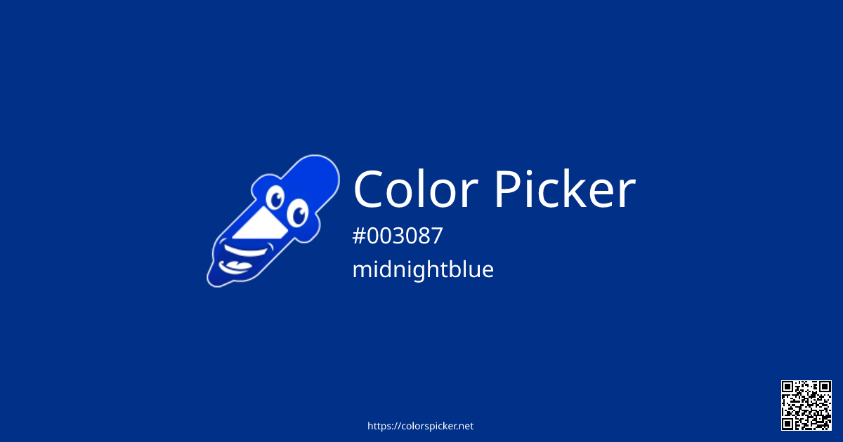 Color Picker: midnightblue | #003087