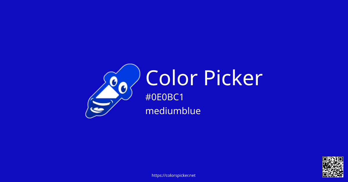 Color Picker: mediumblue | #0E0BC1