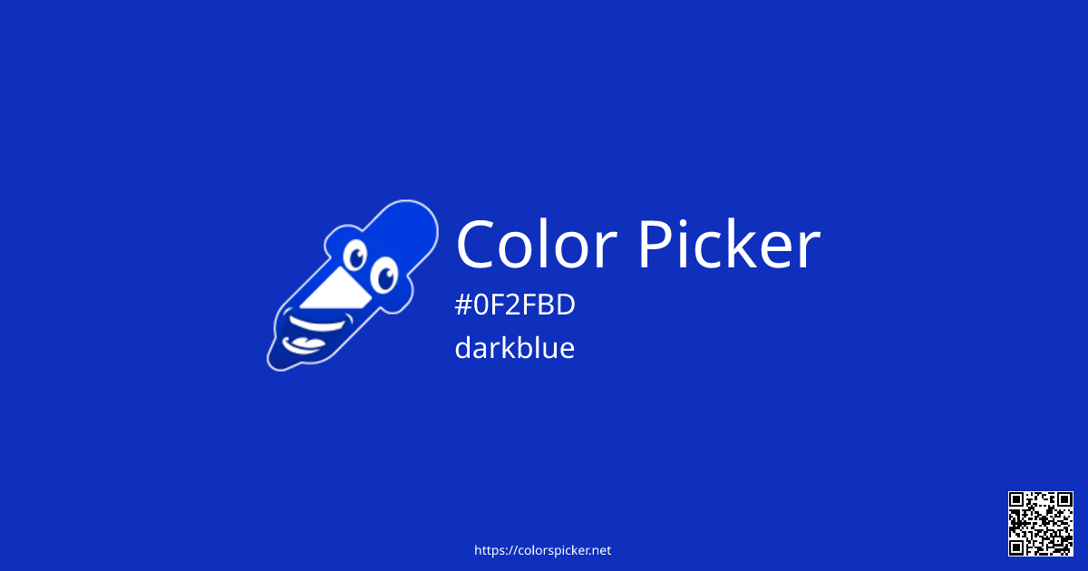 F19fbd Color Code Color Picker: darkblue | #0F2FBD