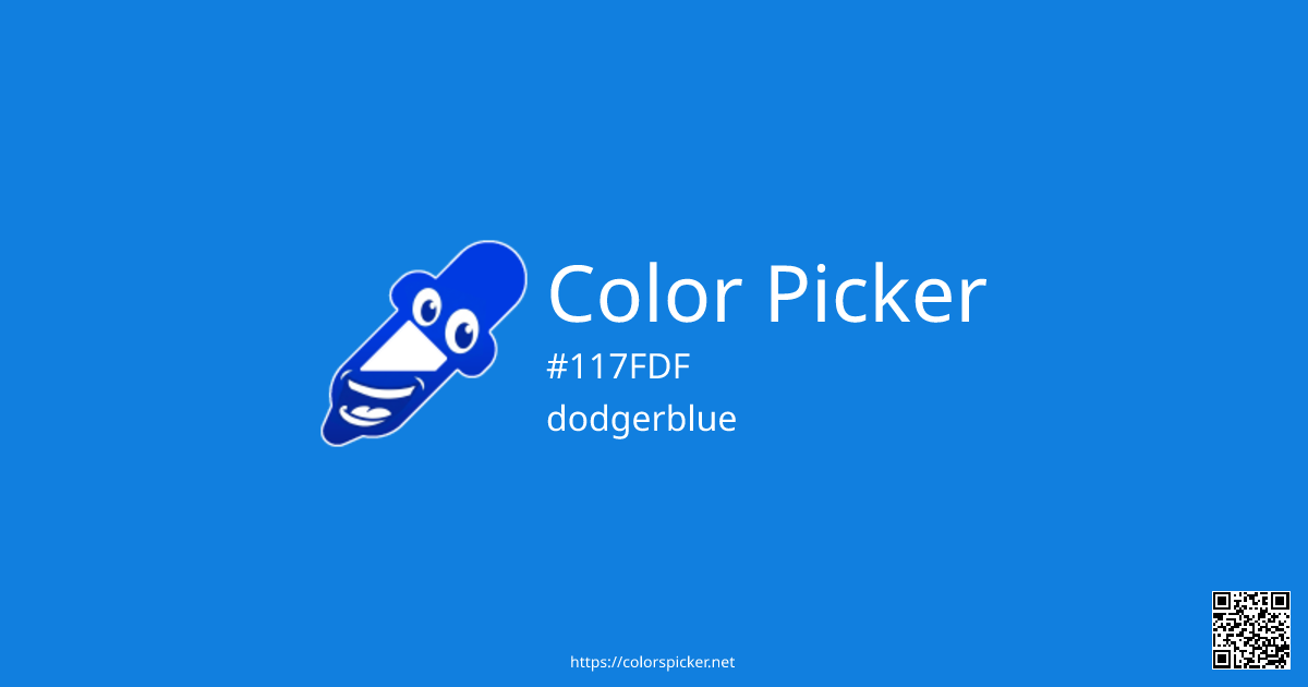 Color Picker: dodgerblue | #117FDF
