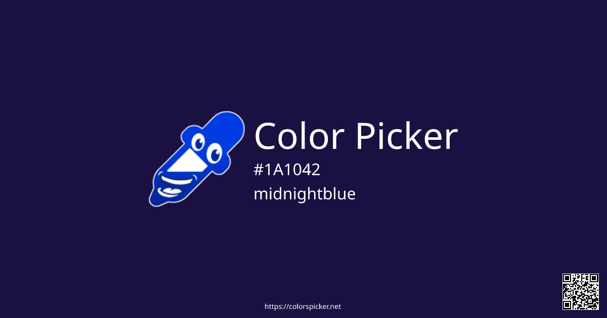 Color Picker: midnightblue | #1A1042