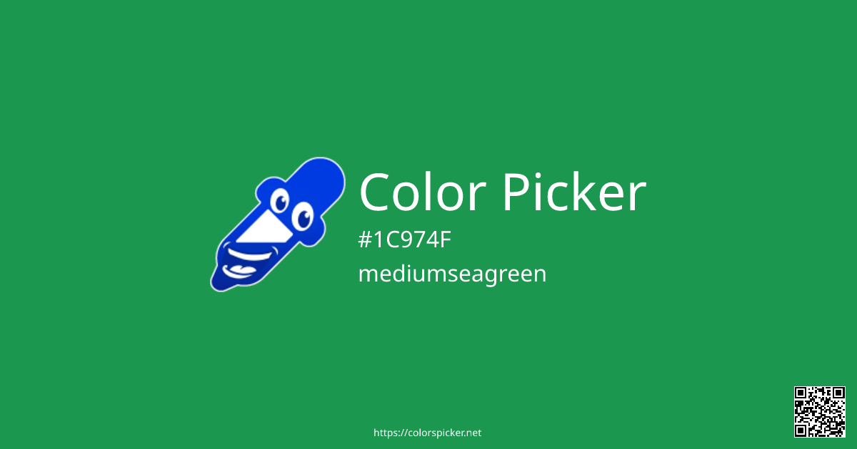 Color Picker: mediumseagreen | #1C974F