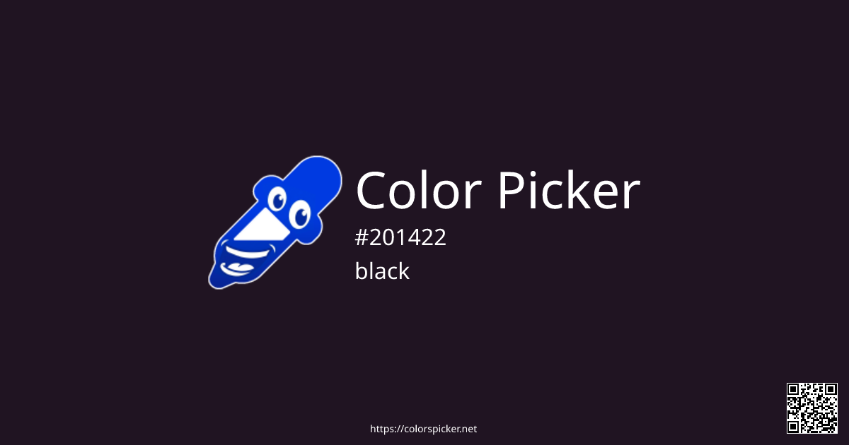 Code 201422 Color Picker: black | #201422