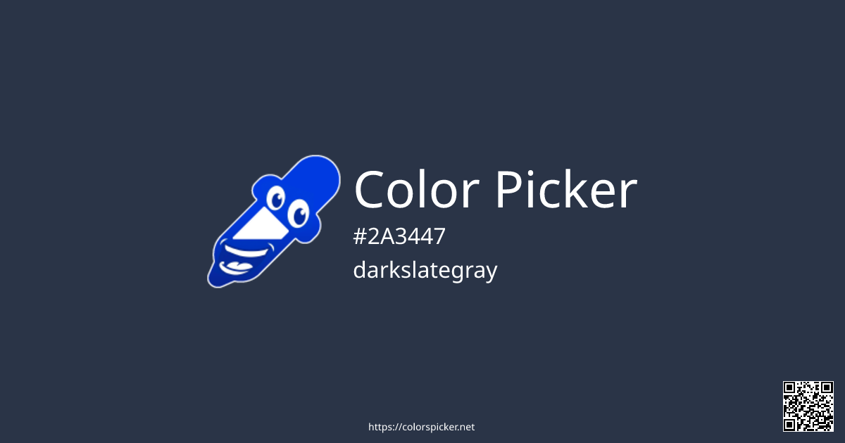 Color Picker: darkslategray | #2A3447