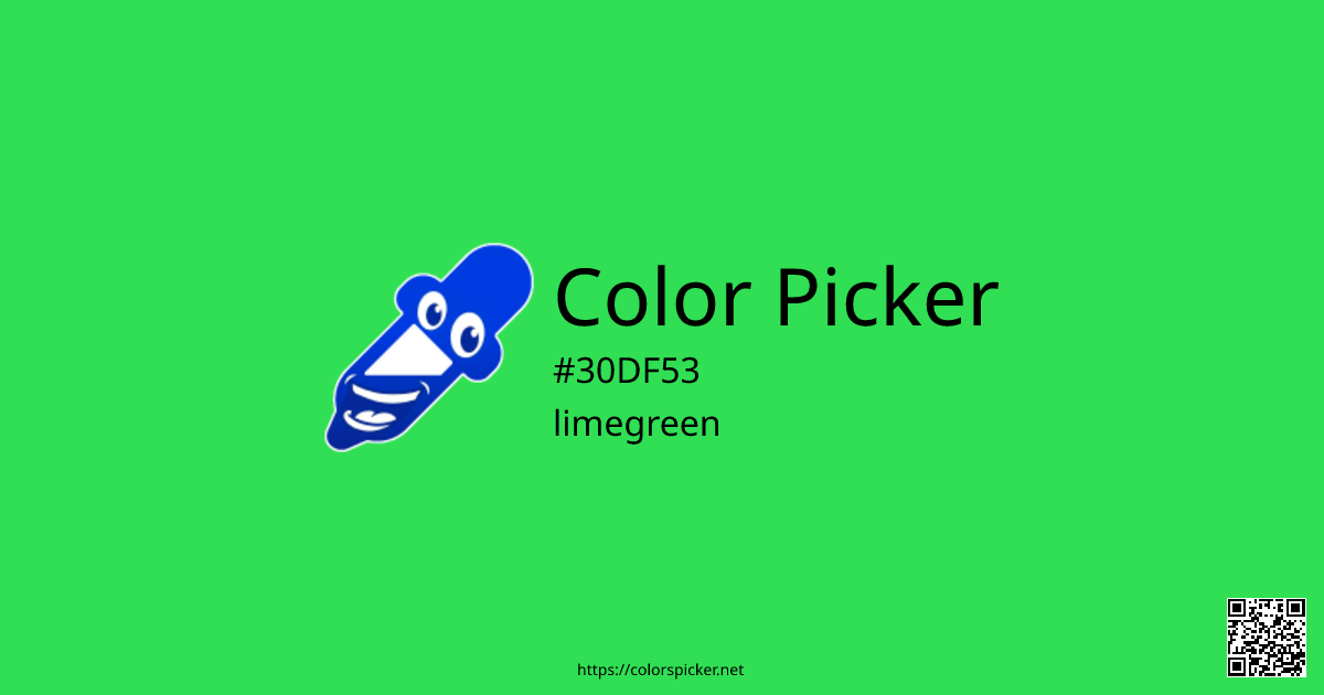 Color Picker: limegreen | #30DF53