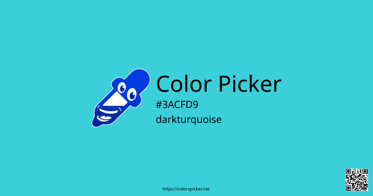 Color Picker: darkturquoise | #3ACFD9