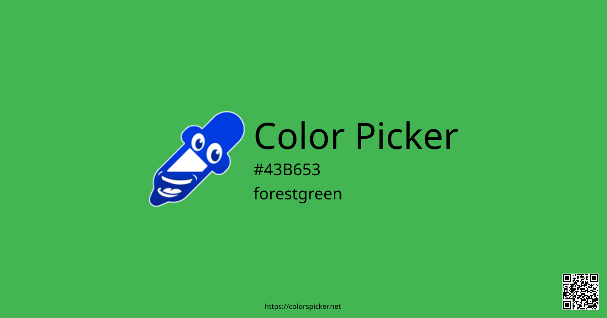 Color Picker: forestgreen | #43B653