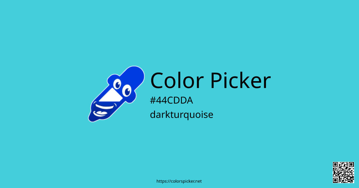 Color Picker: darkturquoise | #44CDDA