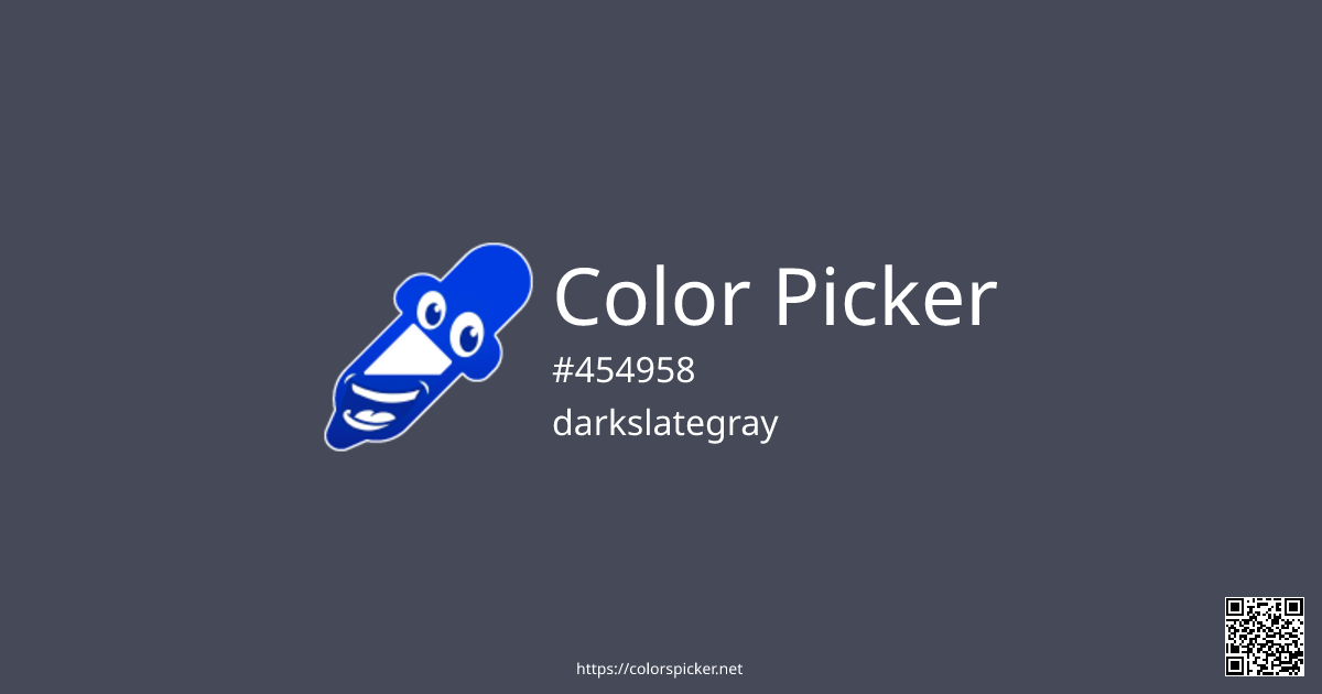 Color Picker: darkslategray | #454958