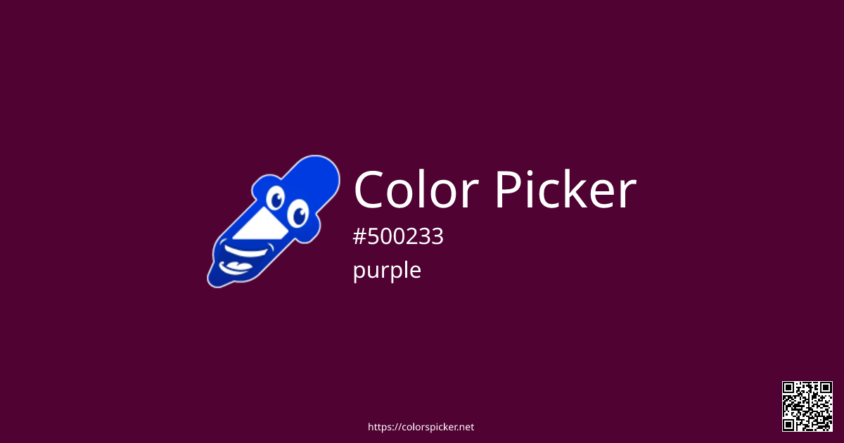 Color Picker: purple | #500233