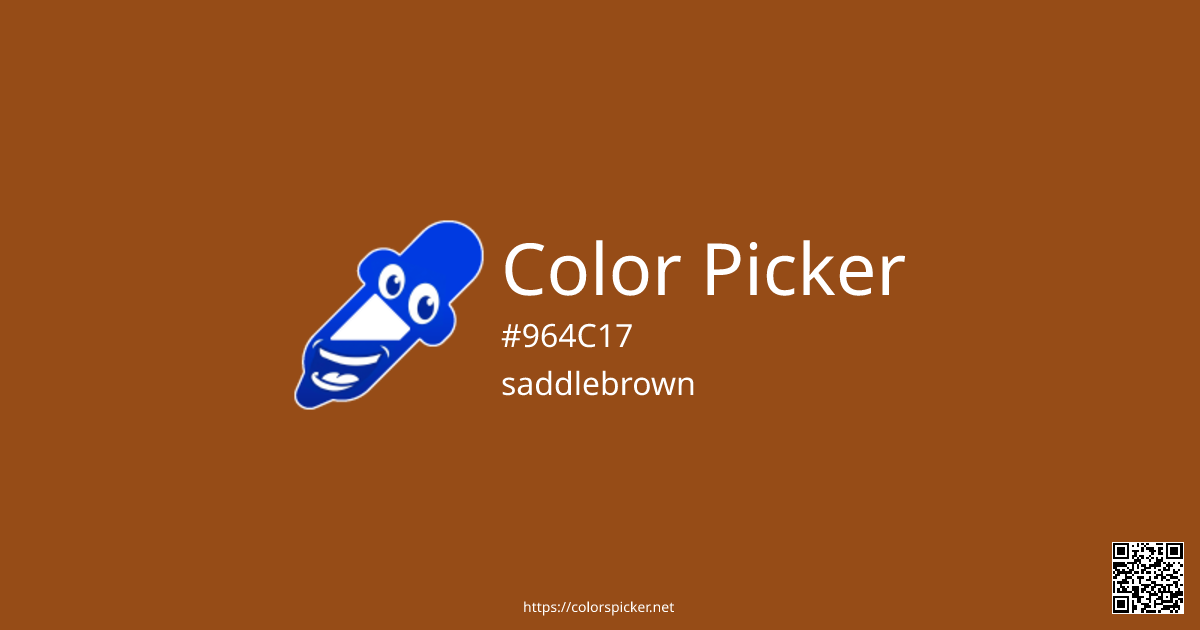 Color Picker: saddlebrown | #964C17