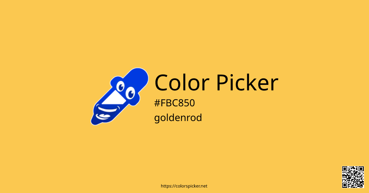 Color Pitcher Color Picker: goldenrod | #FBC850