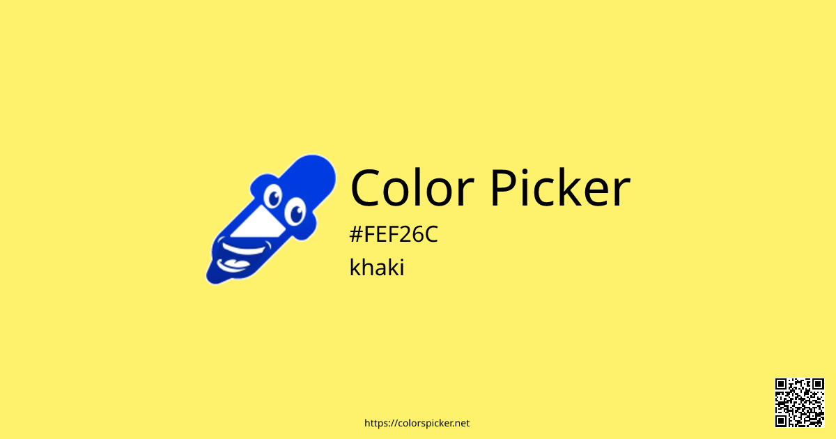 Color Pitcher Color Picker: khaki | #FEF26C